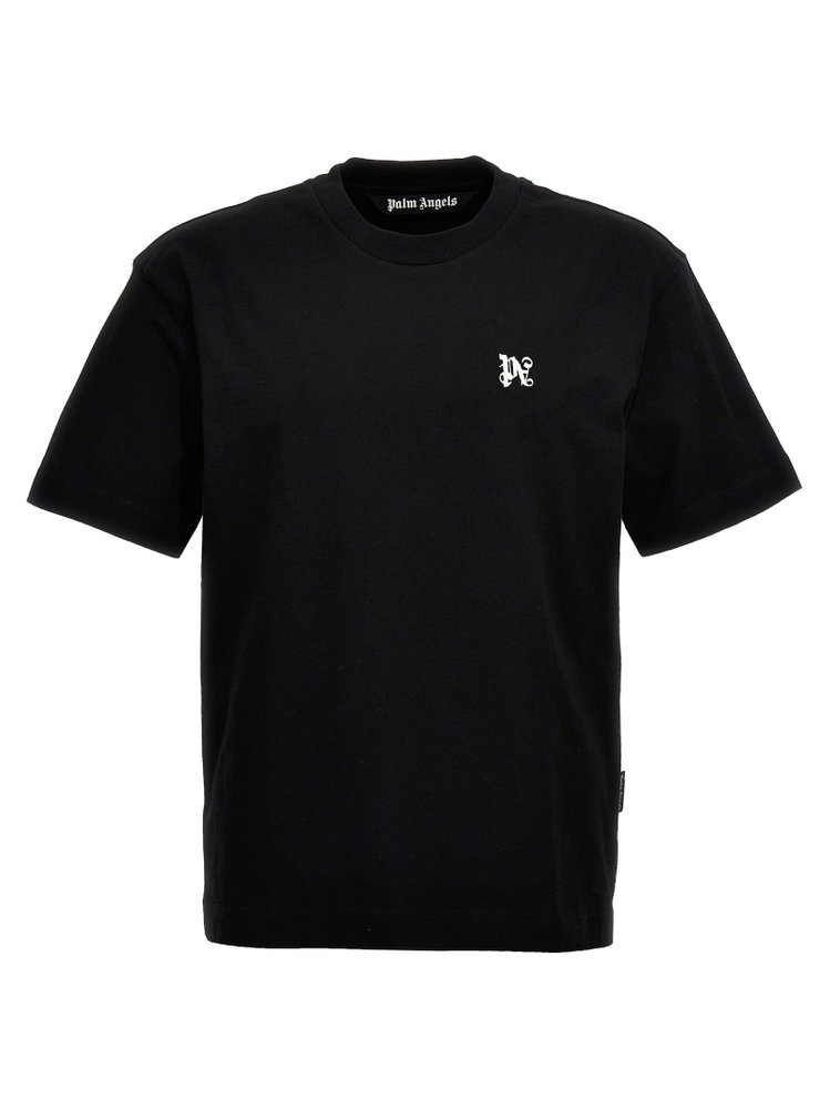 【関税込み】PALM ANGELS SET OF 3 MONOGRAM T-SHIRTS Palm Angels Monogram-Embroidered Pack Of Three Crewneck T