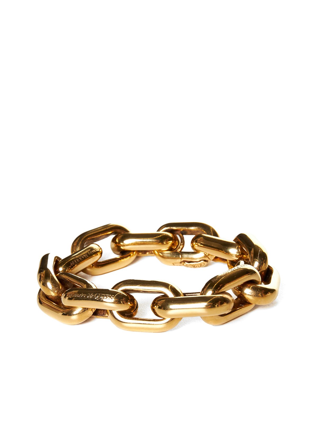 알렉산더맥퀸 로고 인그레이빙 체인 링크 브레이슬릿 780963J160K 8500