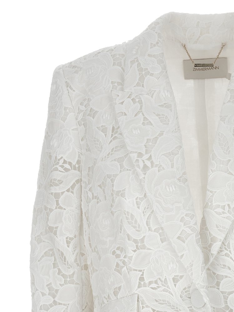 ジャケット Zimmermann 'Natura Lace' blazer WornOnTV: Jane Krakowski's white lace blazer and shorts on