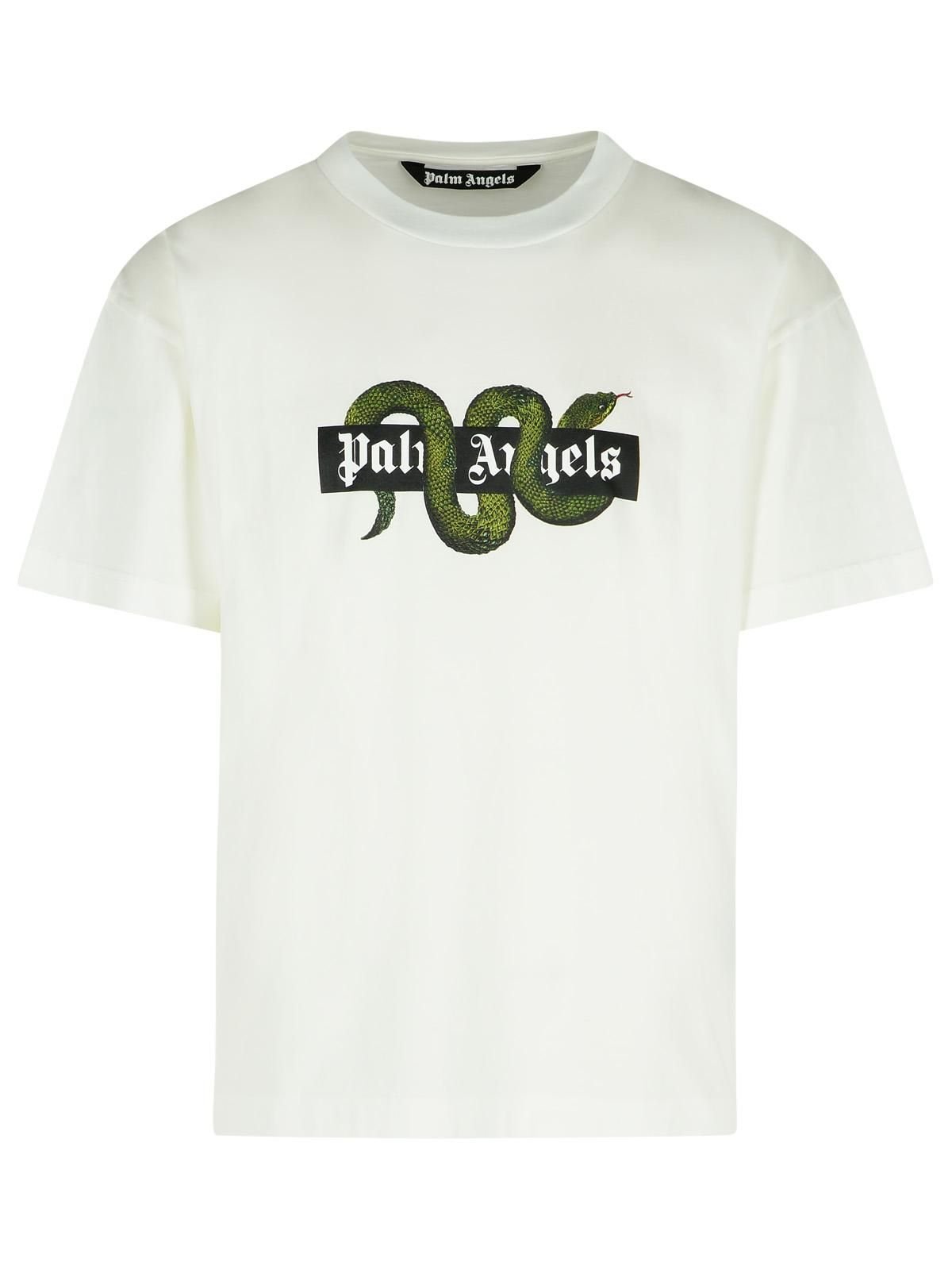 Palm Angels Logo Printed Crewneck T-Shirt