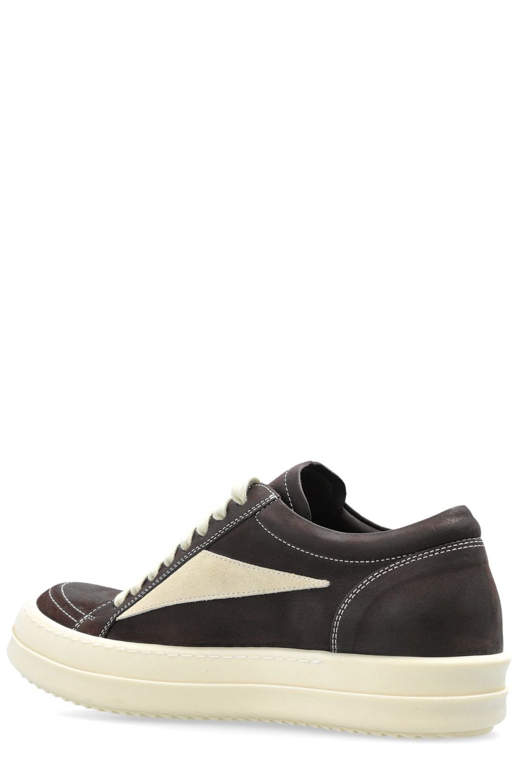 Rick Owens Round Toe Panelled Sneakers