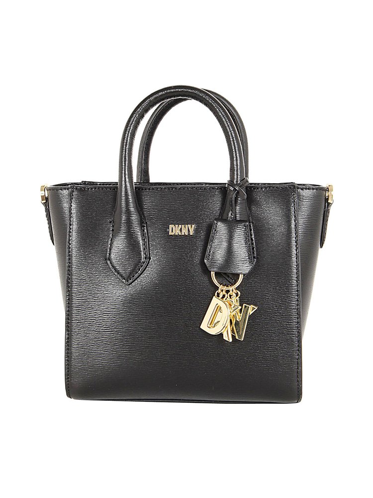 Dkny Logo Charm Top Handle Bag In Black ModeSens