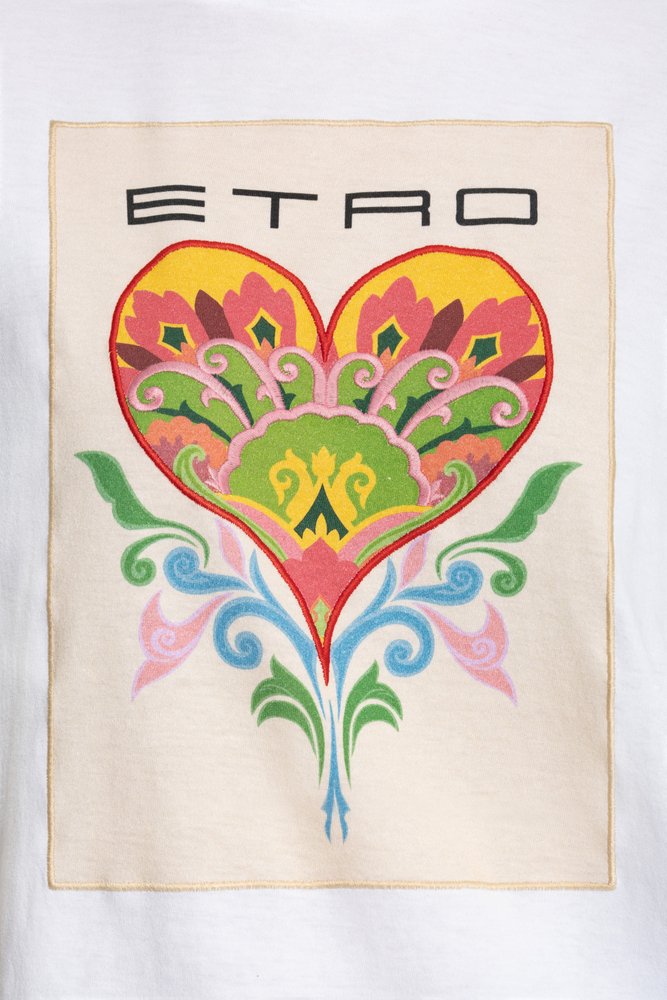 ETRO モチフ刺繍クルネックTシャツ WRMA0005AK787 W0111 ETRO モチフ刺繍クルネックTシャツ WRMA0005AK787 W0111 Grey T