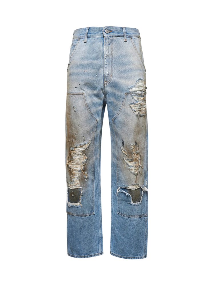 パンツ MM6 18SS/Distressed Panel Denim Trousers パンツ MM6 18SS/Distressed Panel Denim Trousers Maison