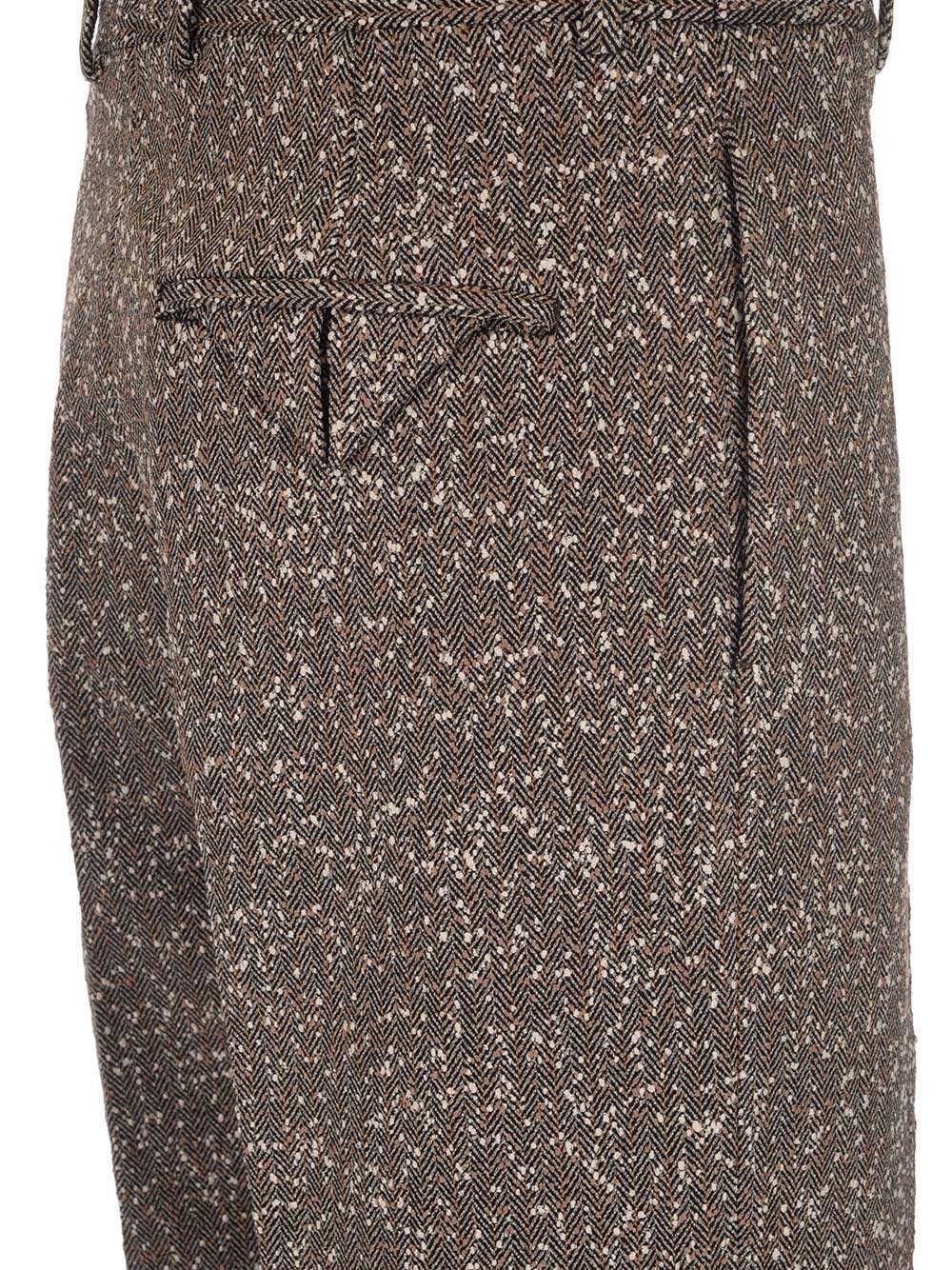Bottega Veneta Herringbone Straight Trousers