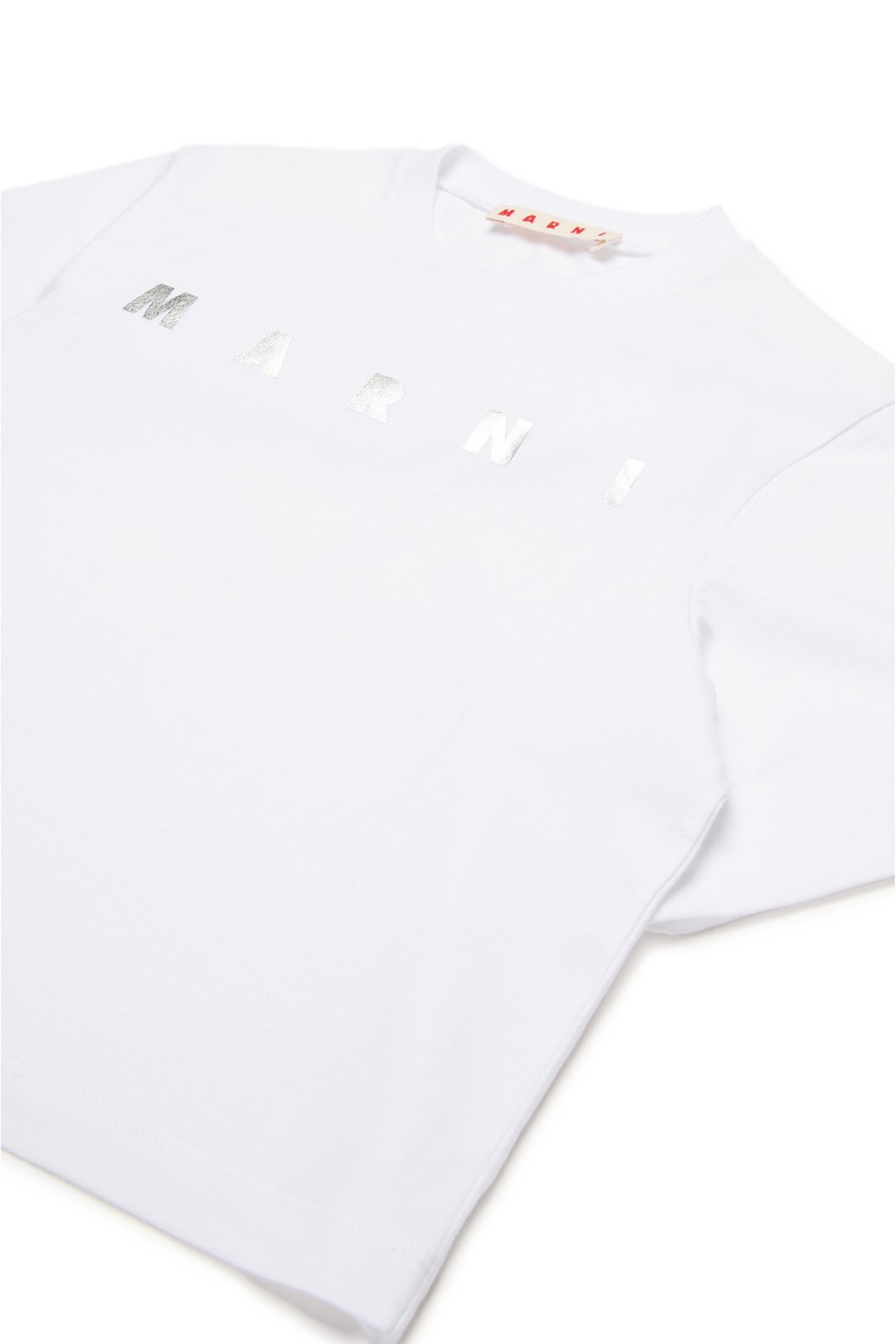 Marni Kids Logo Printed Cropped T-Shirt
