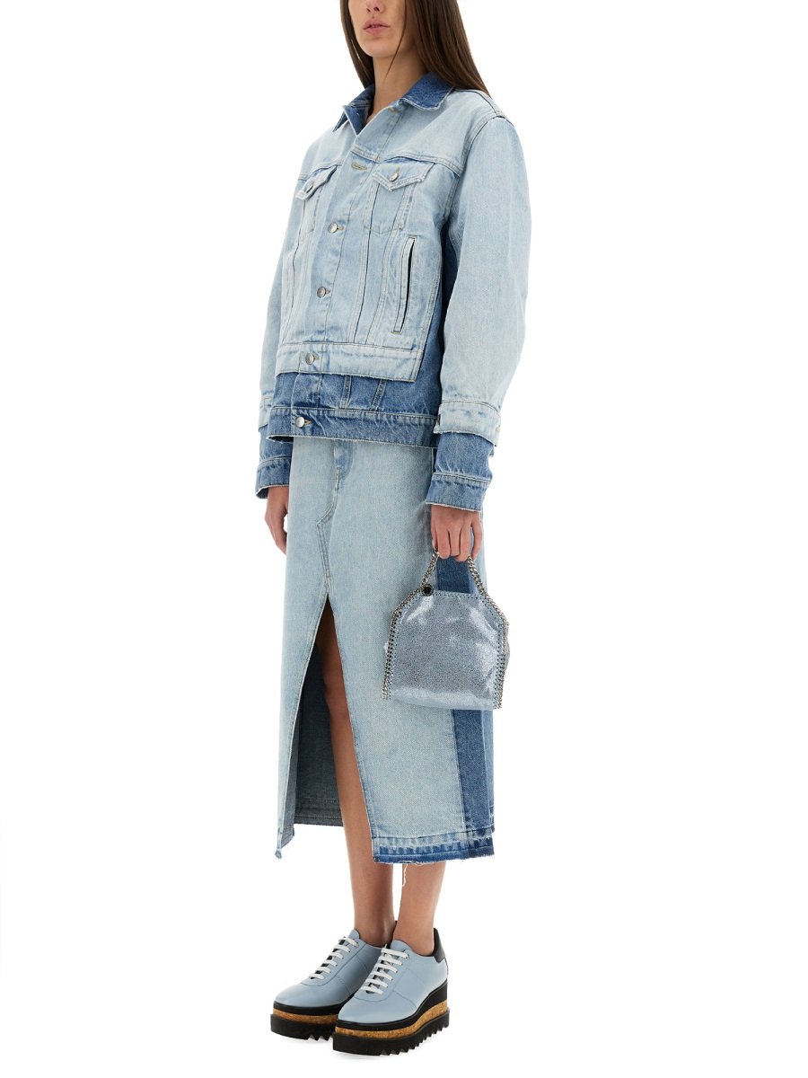スカート STELLA MCCARTNEY DENIM SKIRT WITH CONTRASTING PANEL 0400021422875?wid=900