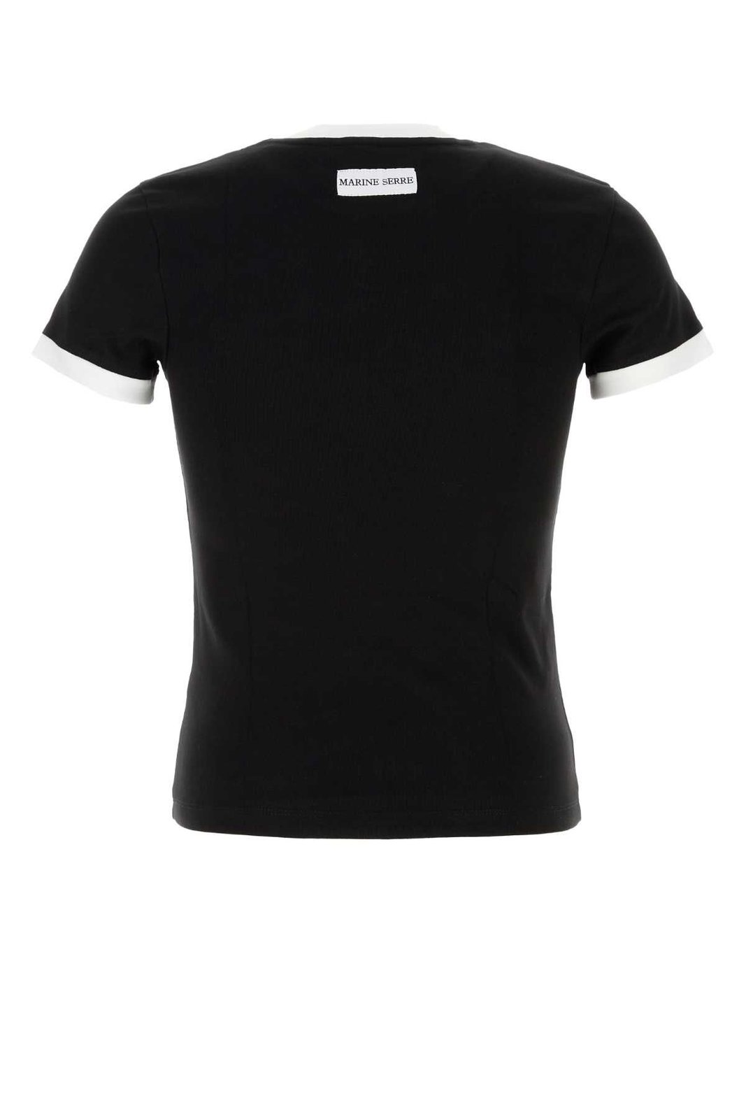 Marine Serre Logo Detailed Crewneck T-Shirt