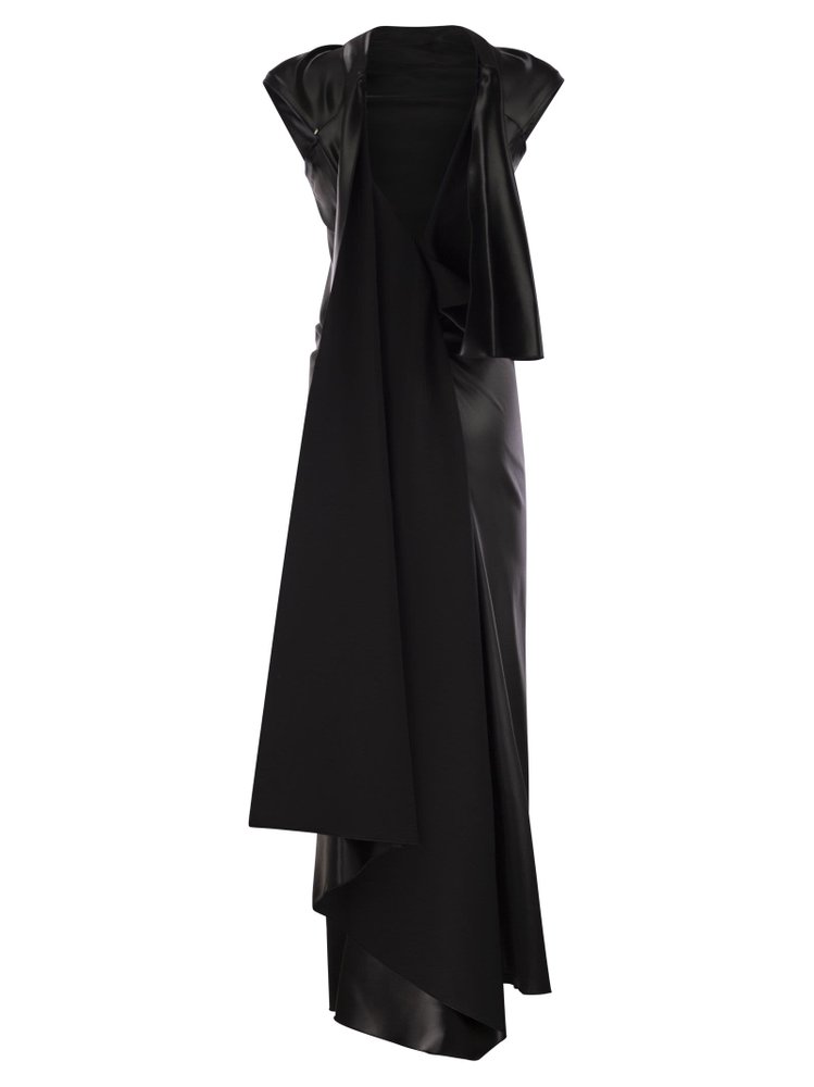 パーティードレス SPORTMAX ABADAN1234 - Fitted dress with draping SP2221075306002-b-