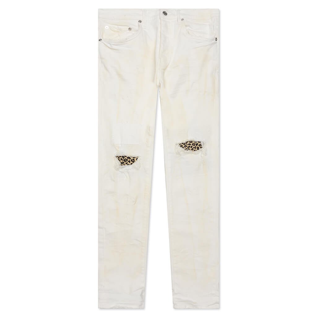 Purple Brand Leopard Patch Distressed Jeans