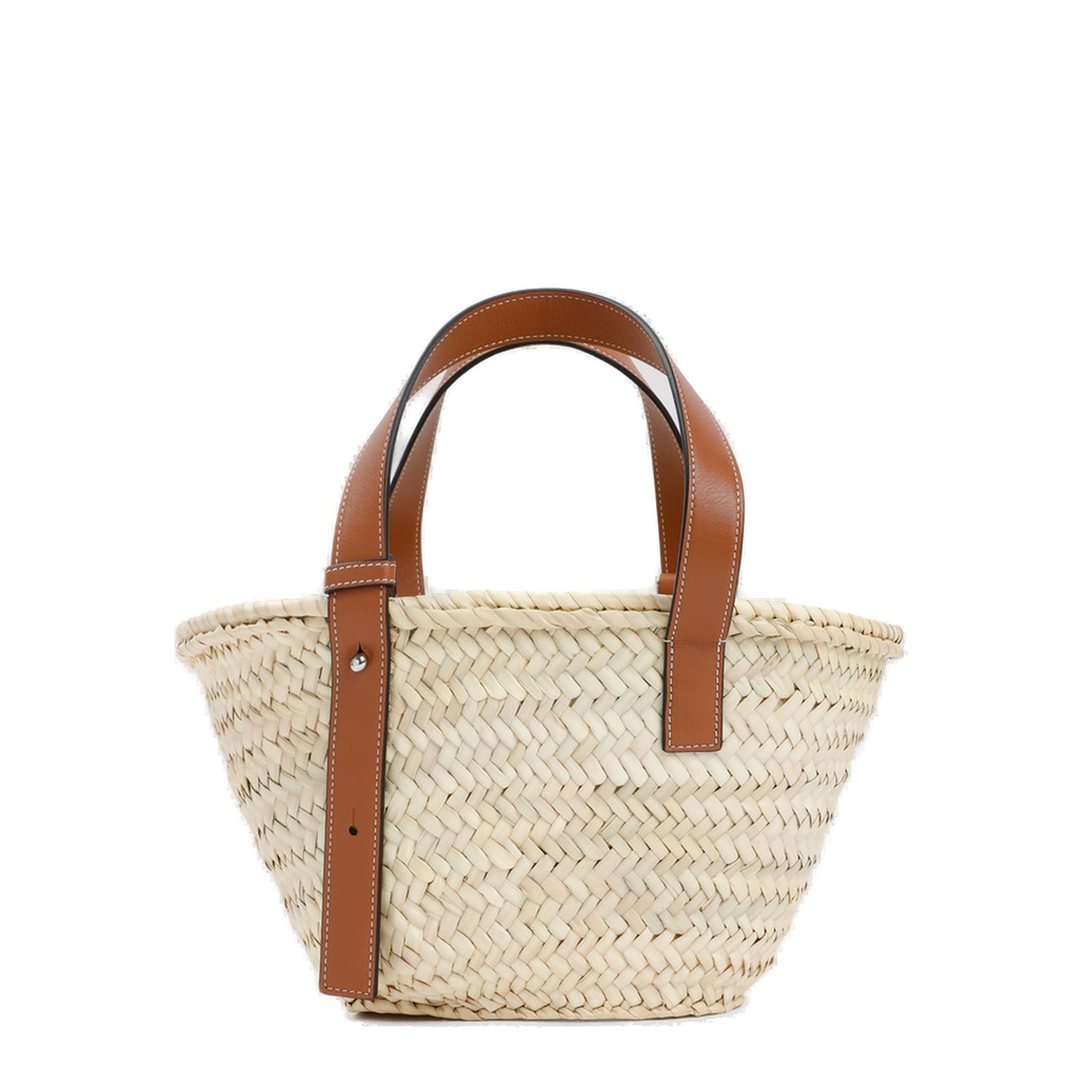 Loewe Anagram-Embossed Patch Small Basket Tote Bag