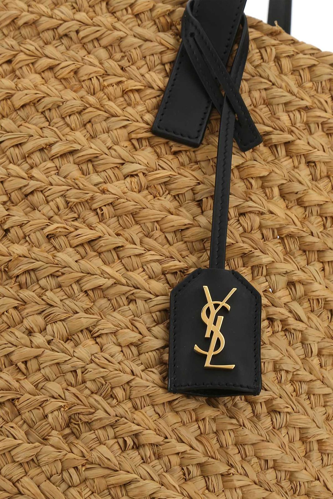 Saint Laurent Logo Tag Interwoven Tote Bag