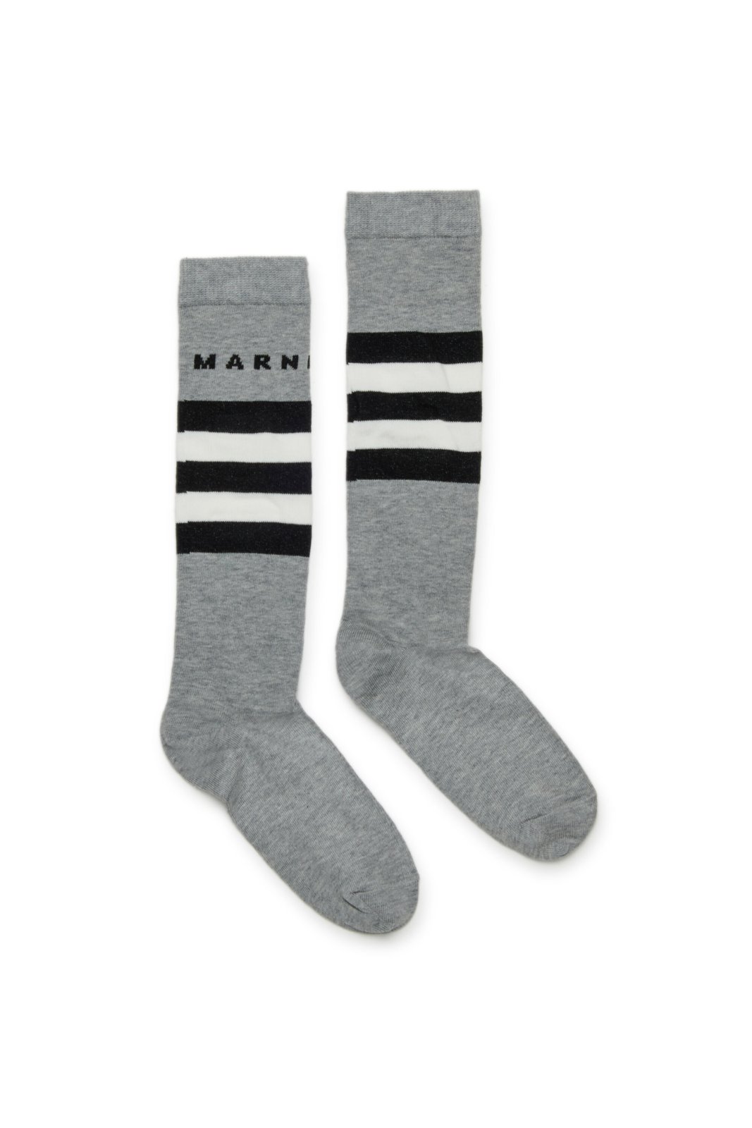Marni Kids Stripe-Logo Knitted Socks