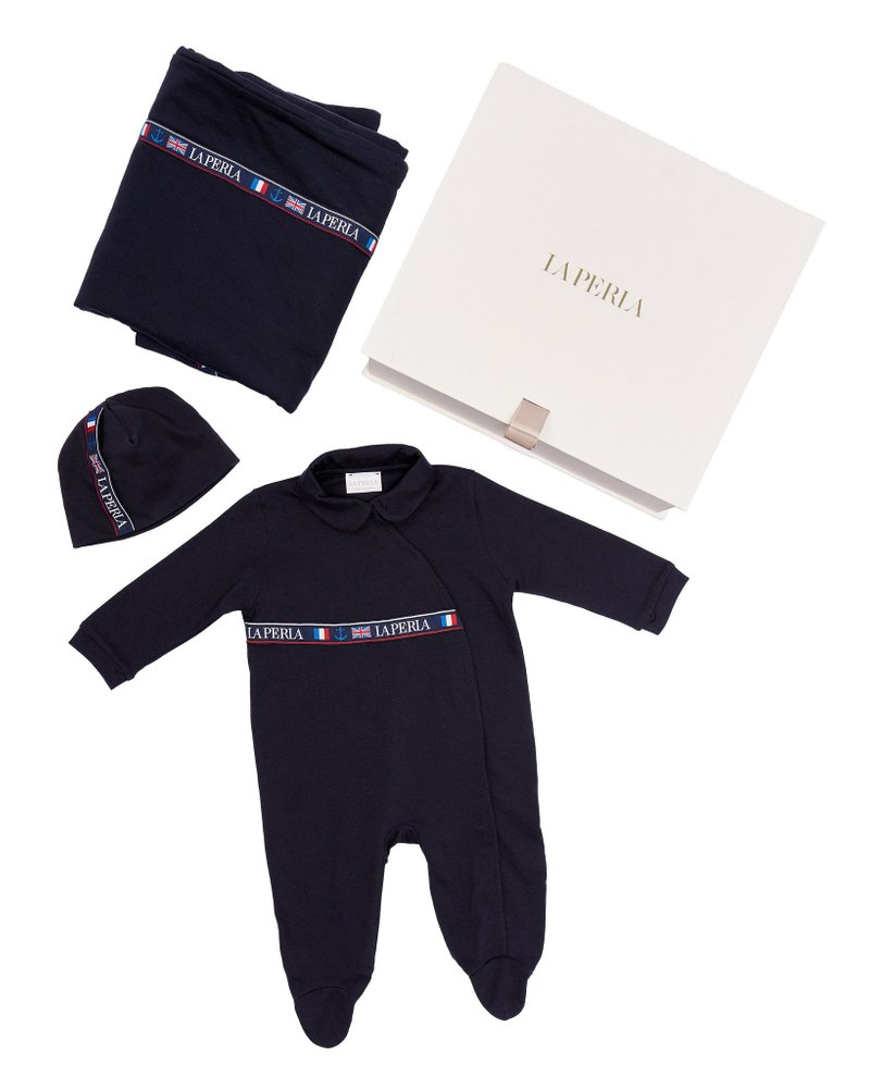 La Perla Kids 로고 웨이스트밴드 롬퍼 세트