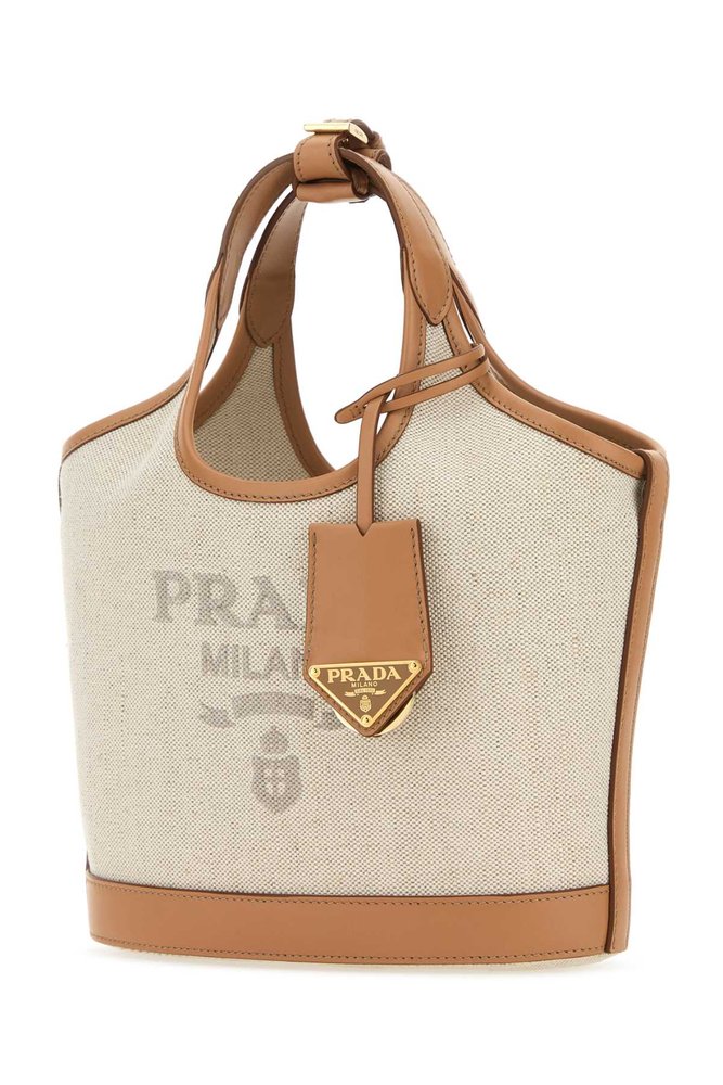 【PRADA】ロゴ プリント ミニ バケット バッグ☆SALE中 プラダ ロゴ プリント ミニ バケット バッグ