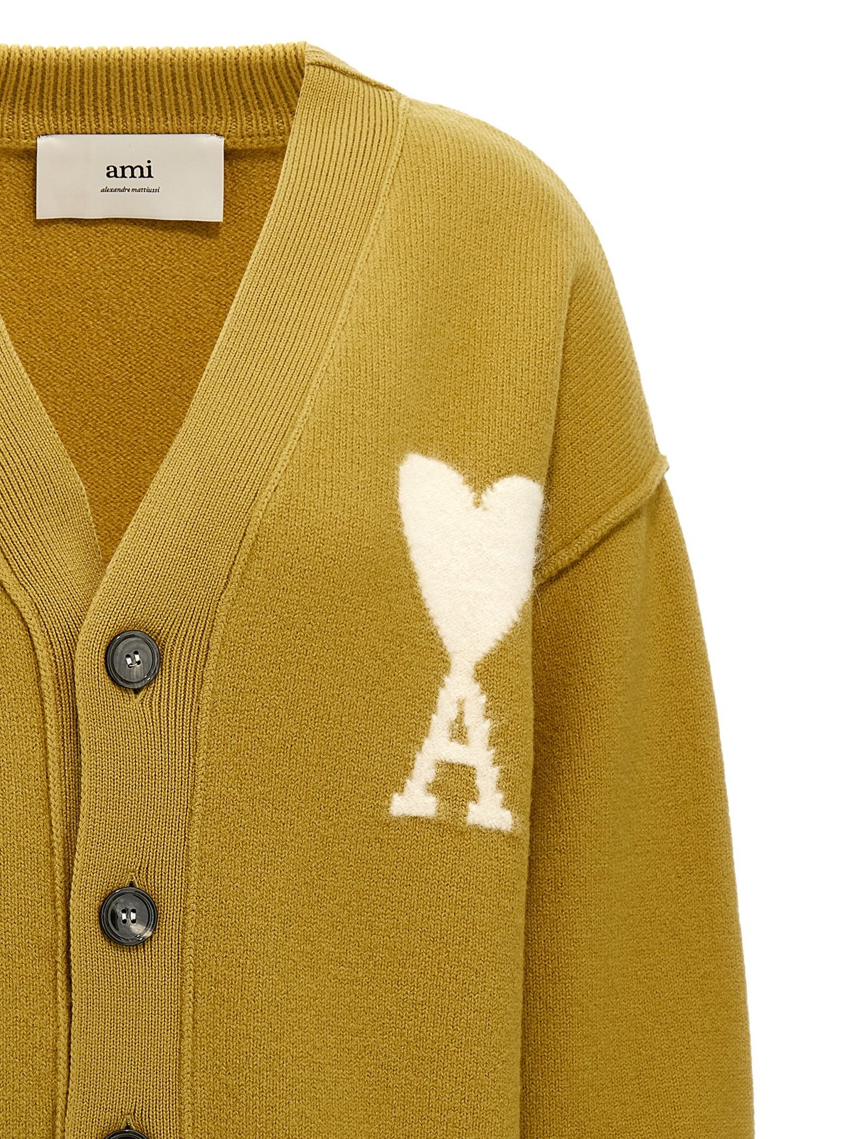 AMI Paris Ami de Coeur Knitted Cardigan