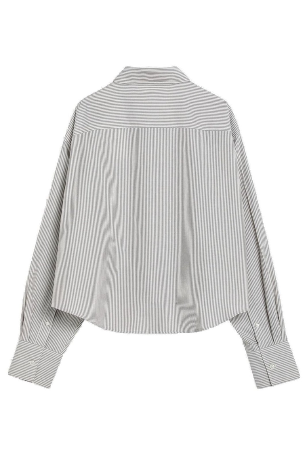 AMI Paris Ami de Coeur Striped Long-Sleeved Shirt