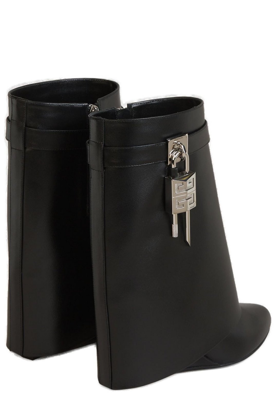 Givenchy Shark Lock Almond-Toe Ankle Boots