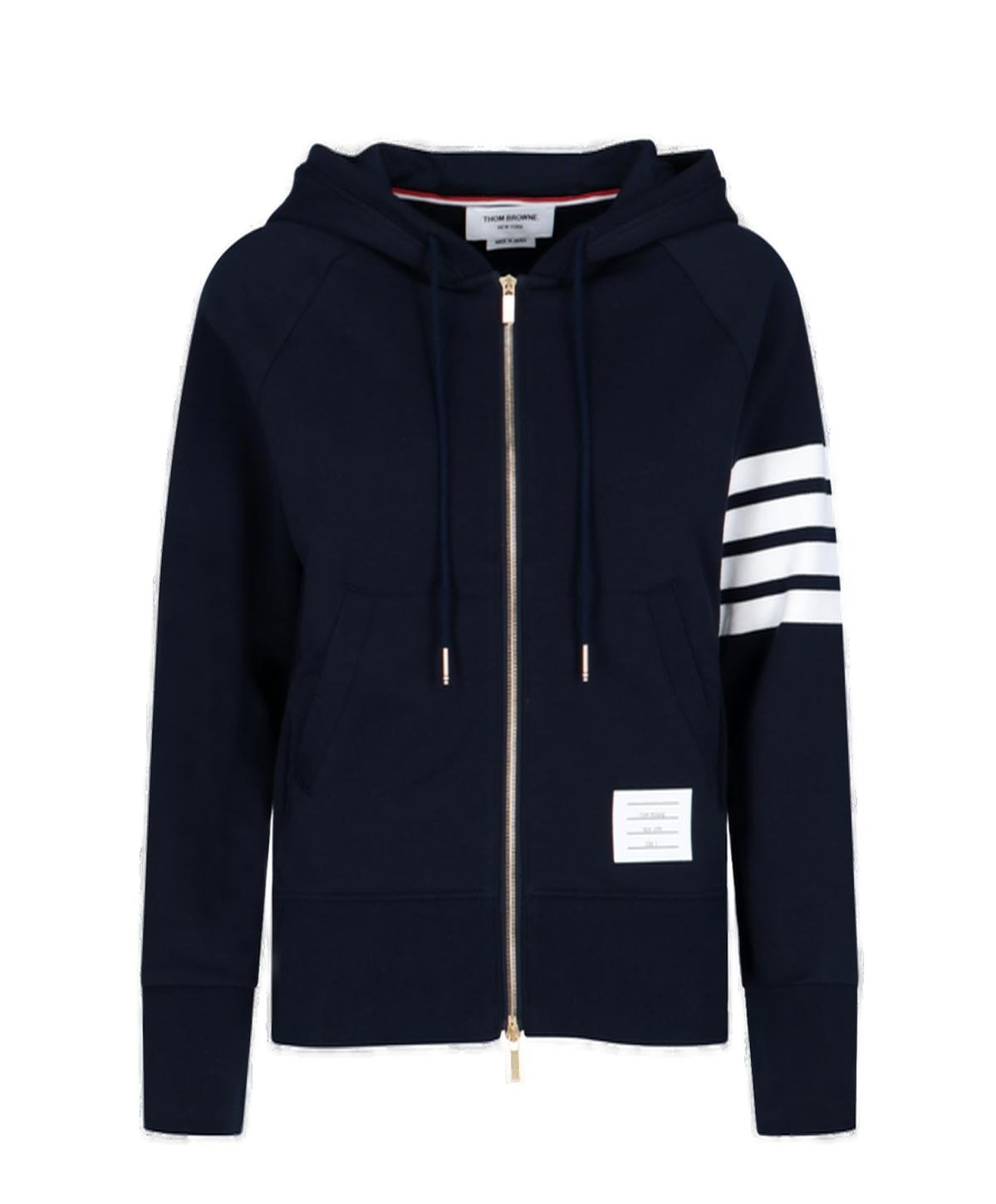 Thom Browne Classic Loopback 4-Bar Zip Hoodie