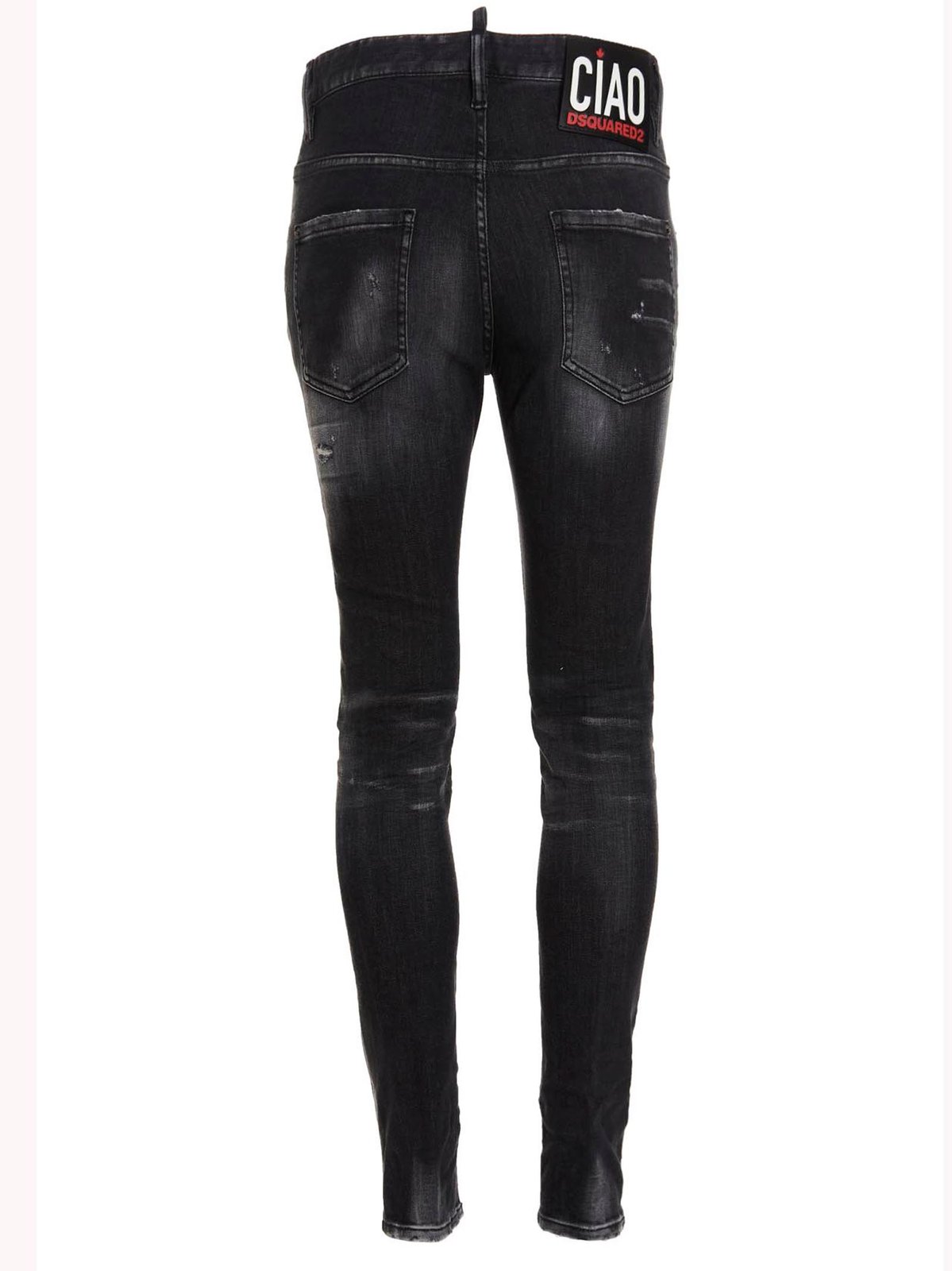 Dsquared2 ロゴ パッチ ディストレスト ジーンズ｜ファッション