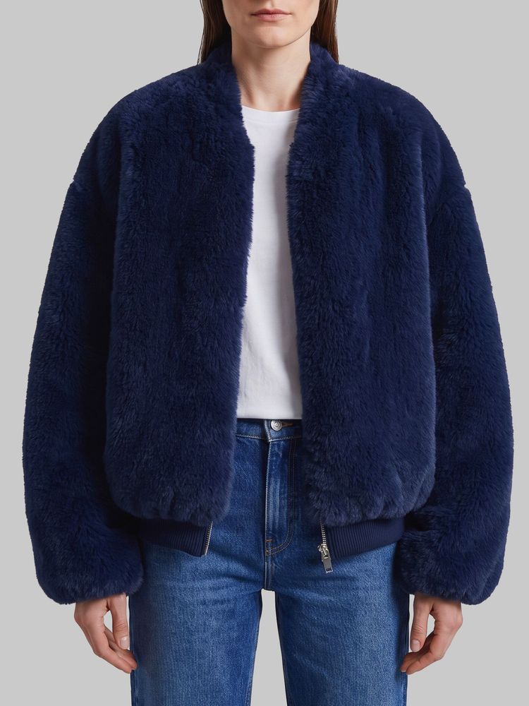 The Frankie Shop 세나 오버사이즈 페이크 퍼 자켓