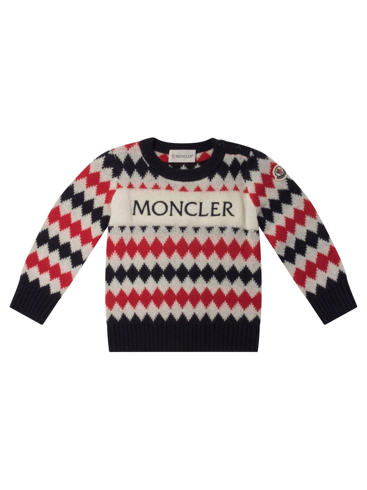 Moncler Enfant Logo Embroidered Jumper