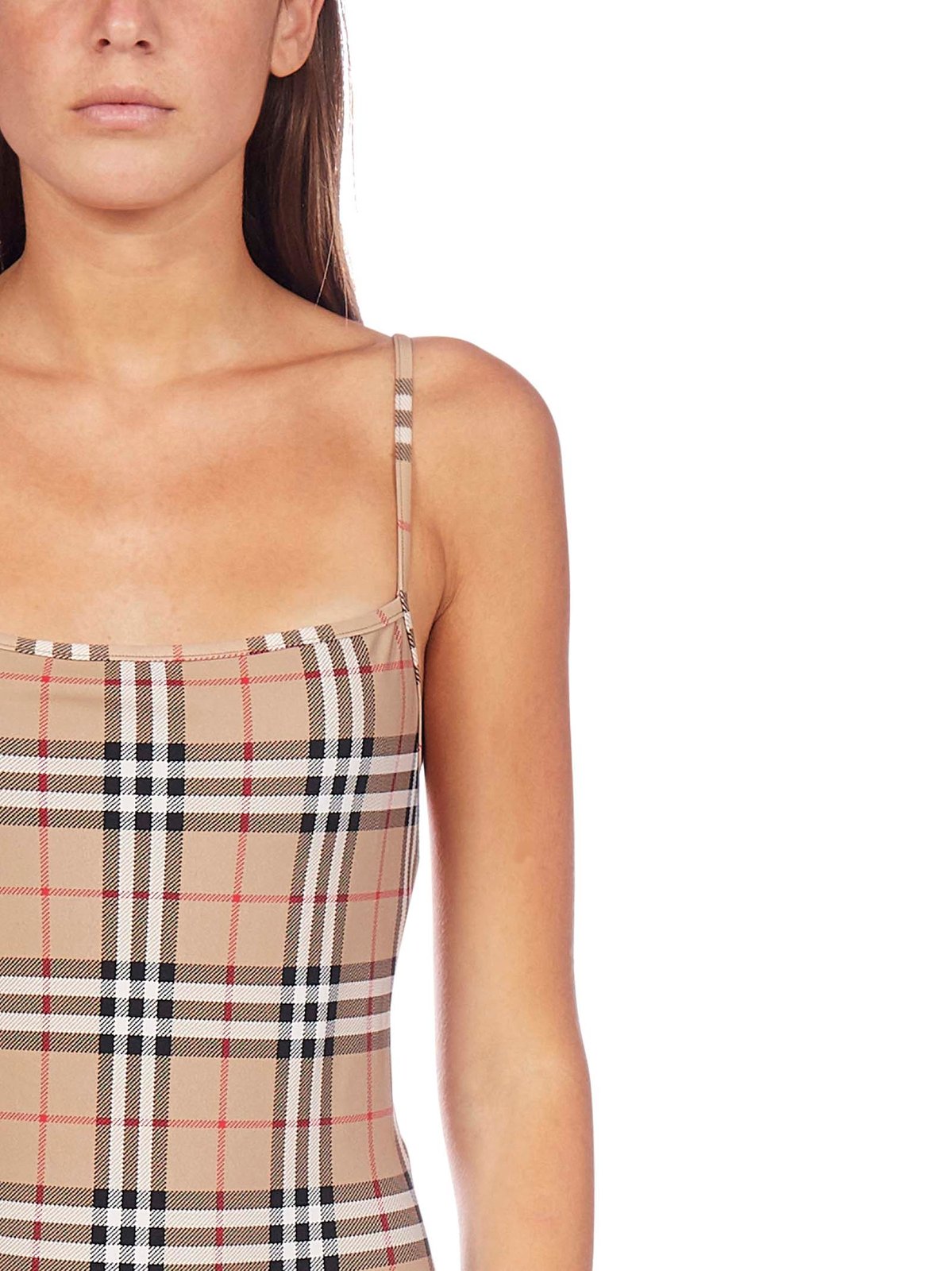 新品 かぎる BURBERRY バーバリー チェック スイムスーツ ワンピース 水着