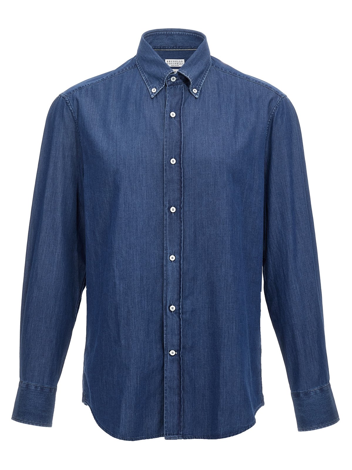 美品 BRUNELLO CUCINELLI 高級デニムシャツ ボタンダウン