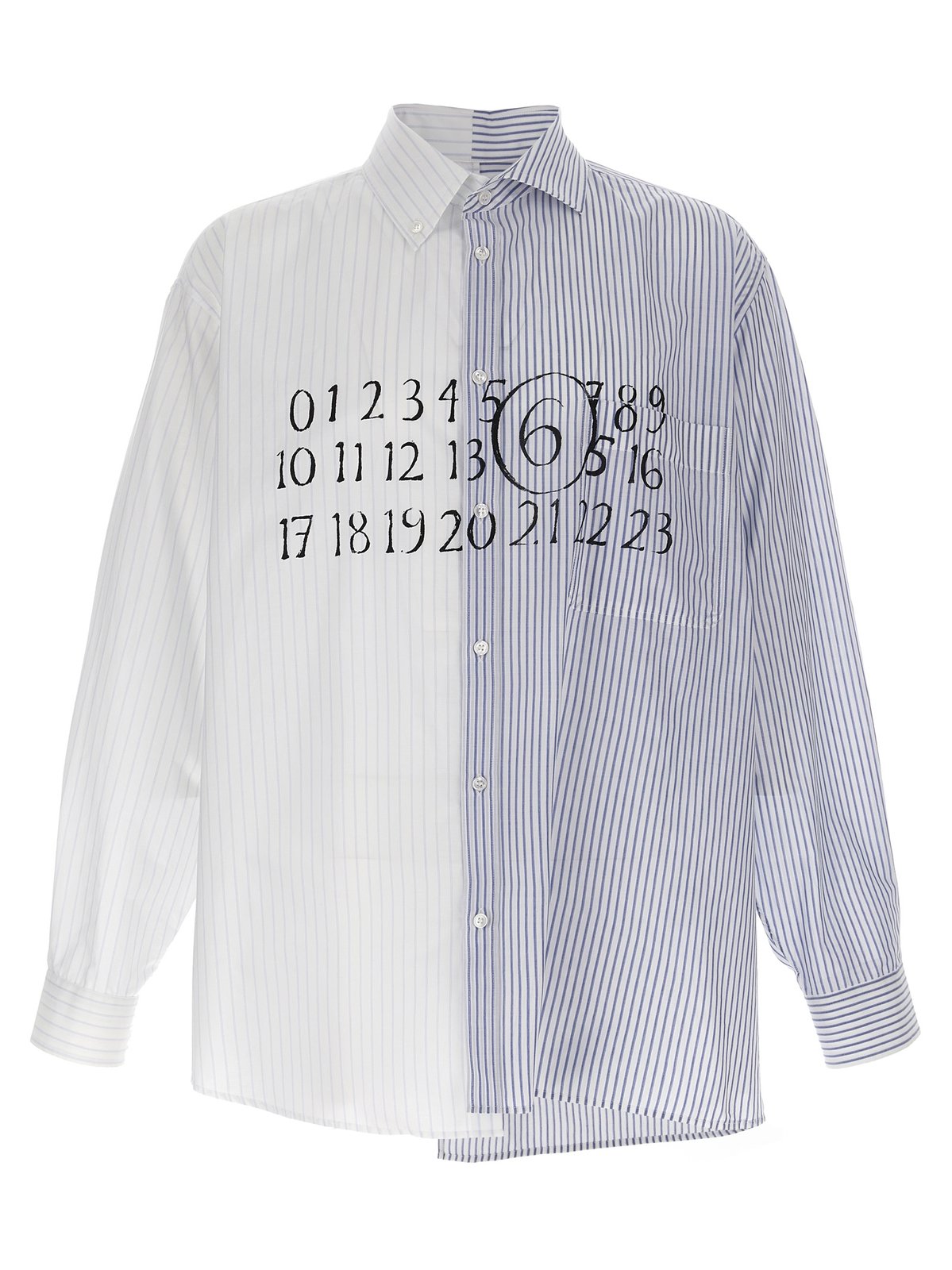 MM6 Maison Margiela Asymmetric Striped Shirt