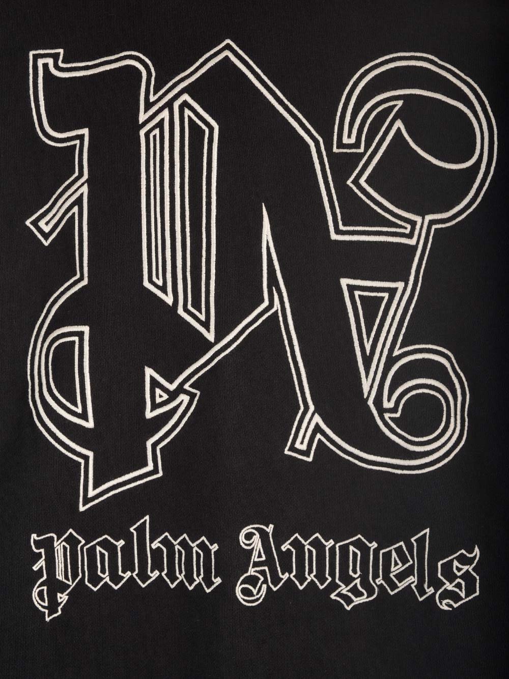 Palm Angels Logo Embroidered Long Sleeved Hoodie