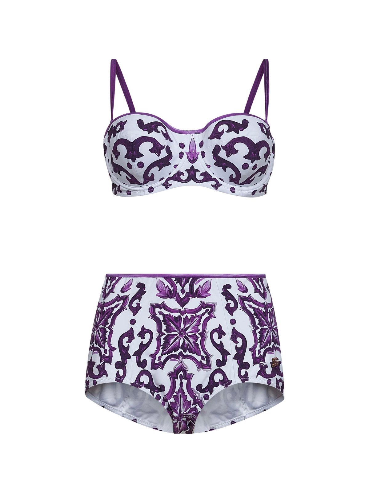 Dolce & Gabbana Maiolica Printed Bikini Set