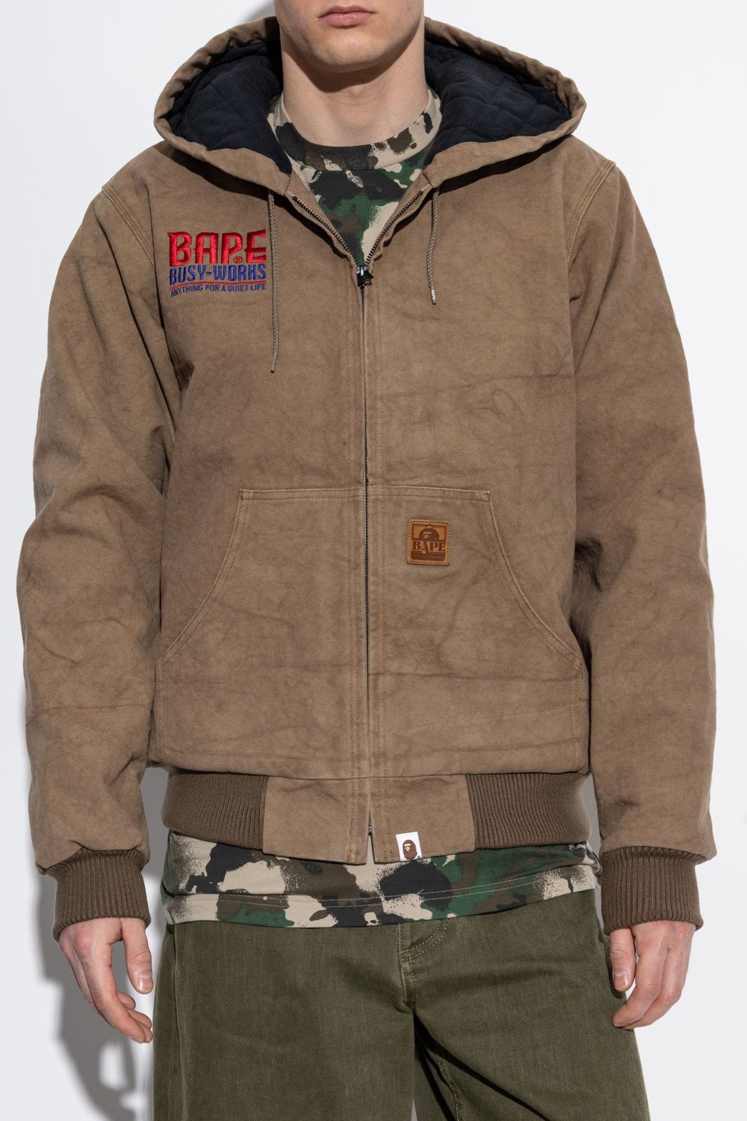 A BATHING APE® Logo Patch Hoodie Jacket