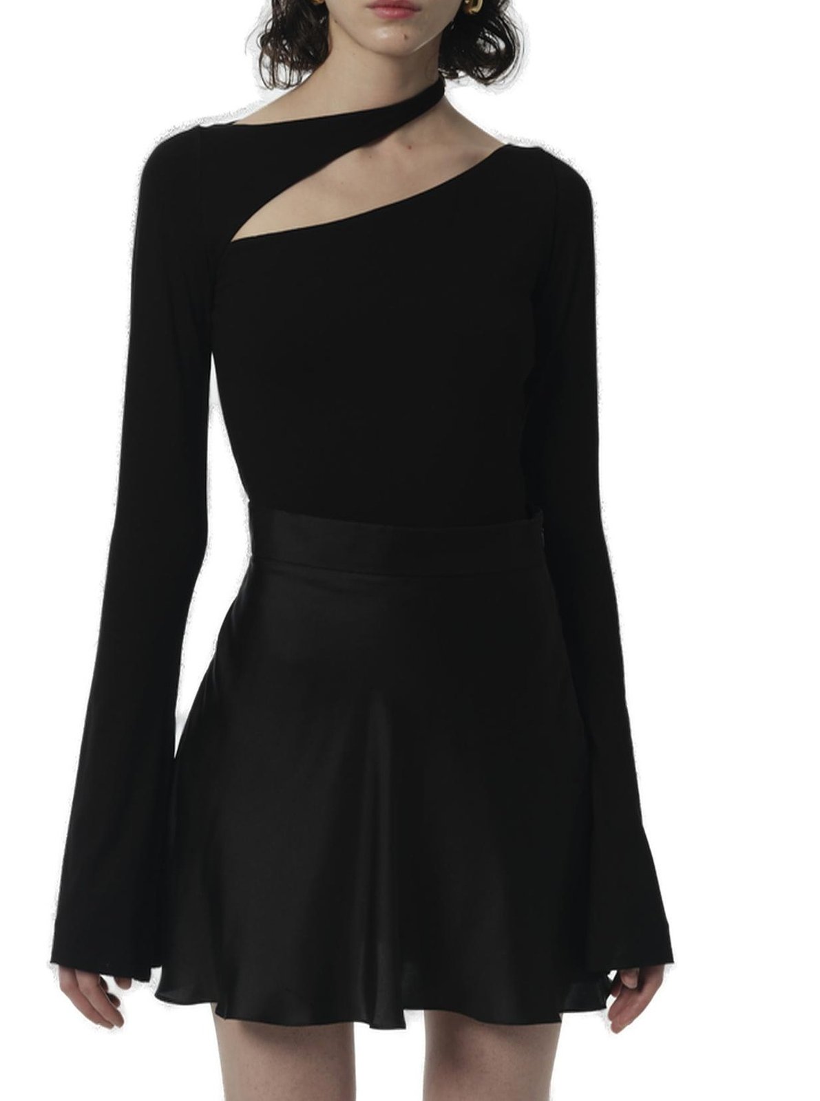 MANURI Sandy Cut Out Detailed Long Sleeved Blouse