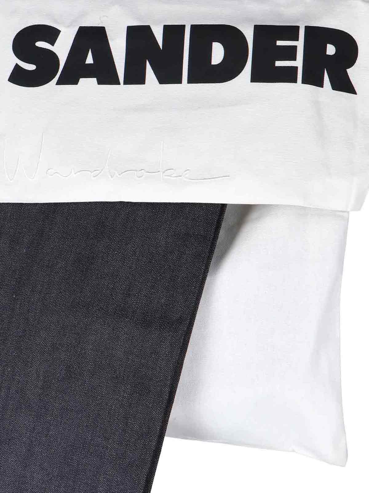 Jil Sander Logo Patch Straight Leg Jeans