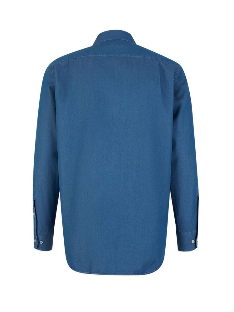 LOROPIANA 안드레 버튼 데님 셔츠