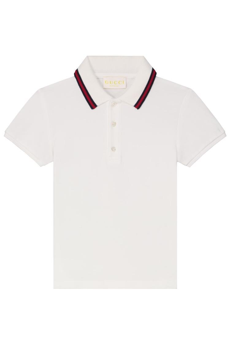 Gucci Kids Web Detailed Polo Shirt