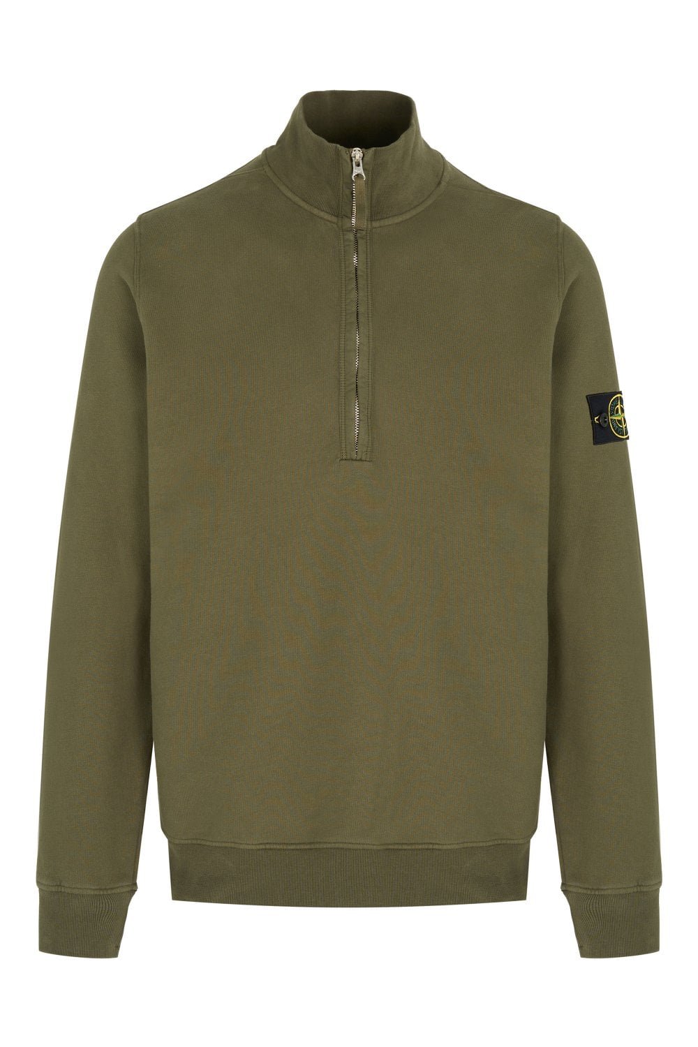 Stone Island Logo Patch Half-Zipped Sweatshirt