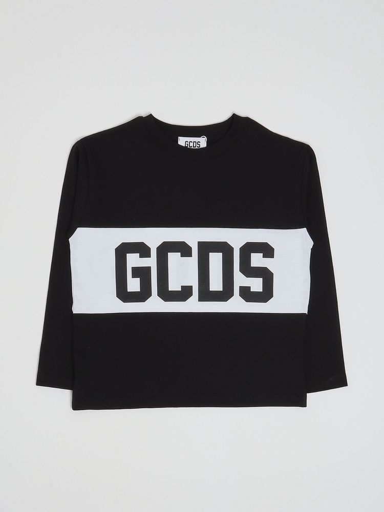 Gcds Kids 로고 밴드 롱슬리브 티셔츠