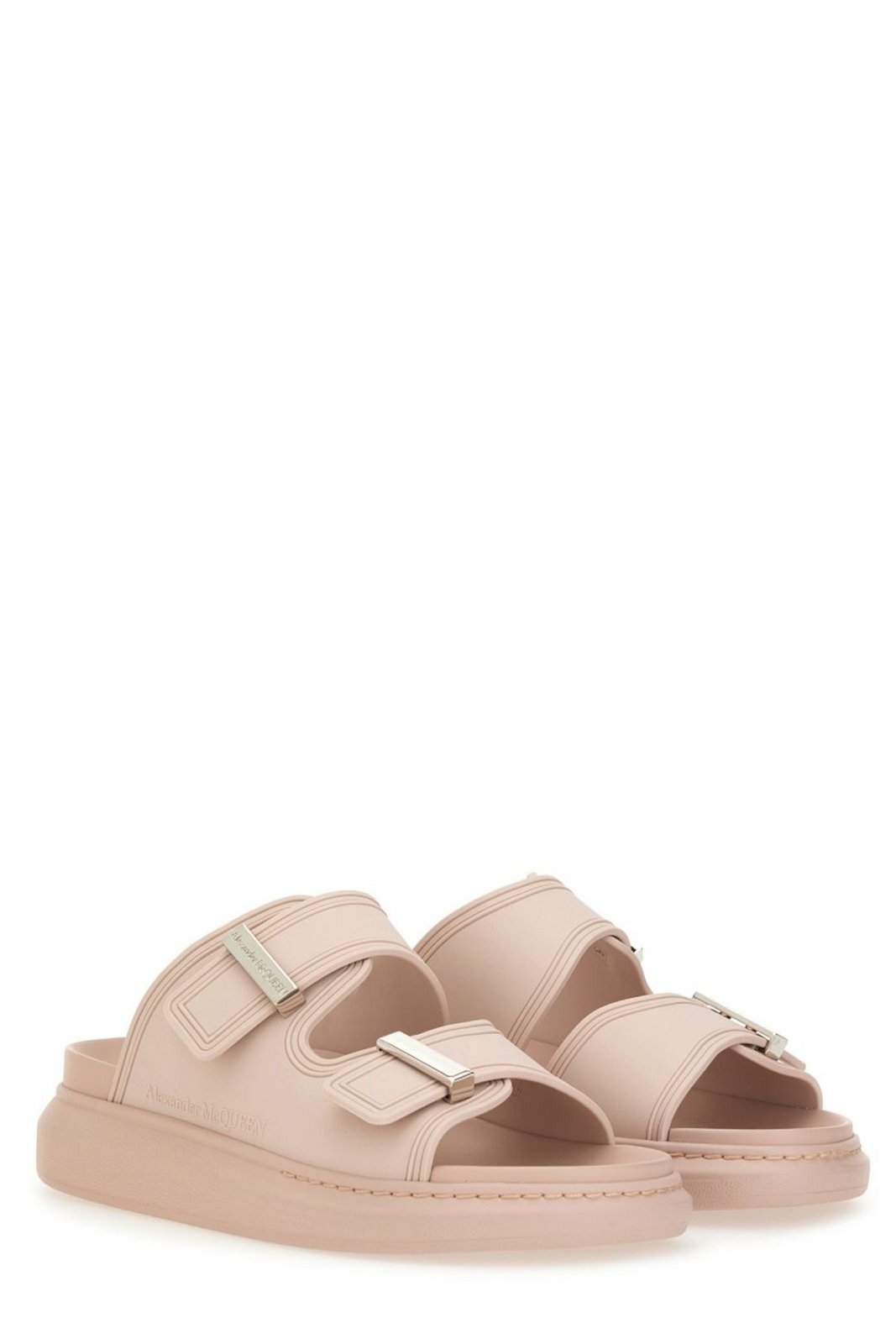 Alexander McQueen Double Strap Slip-On Sandals
