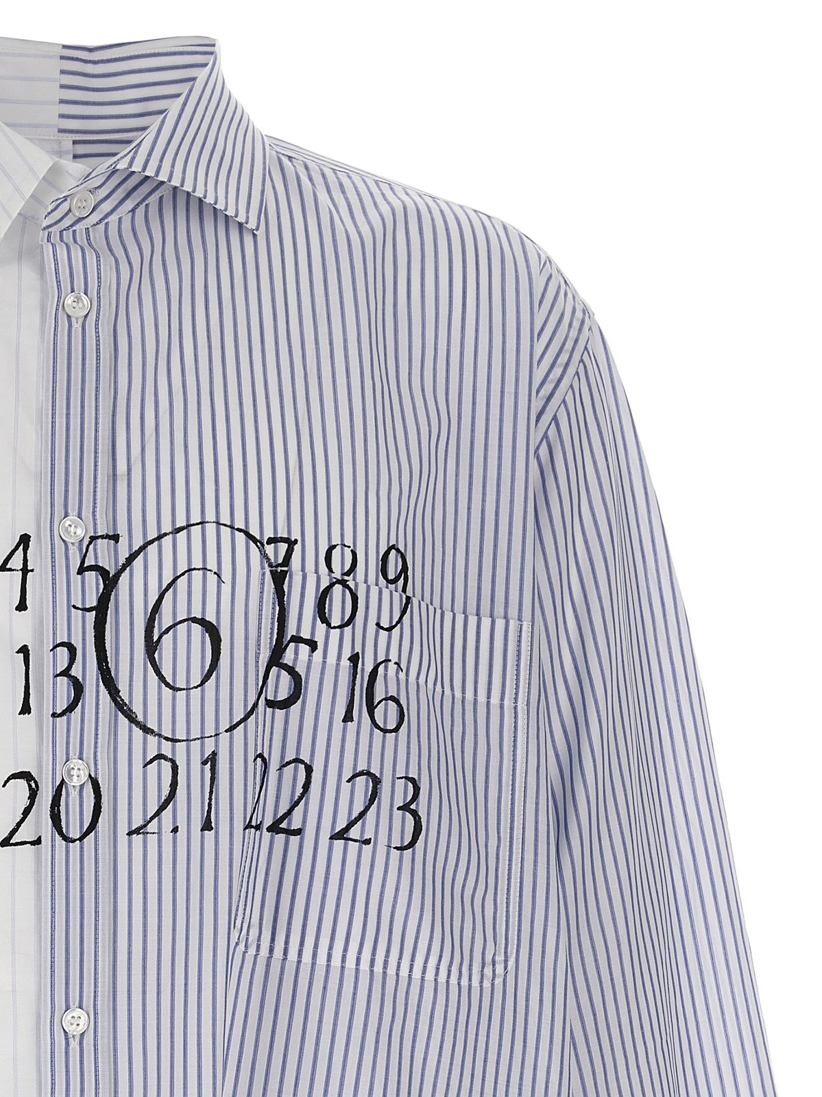 MM6 Maison Margiela Asymmetric Striped Shirt