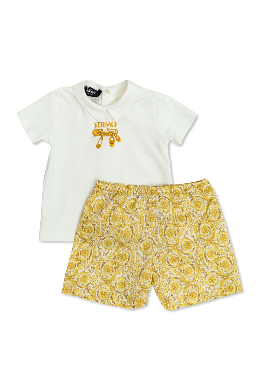 Versace Kids Safety Pin Baby T-Shirt Set