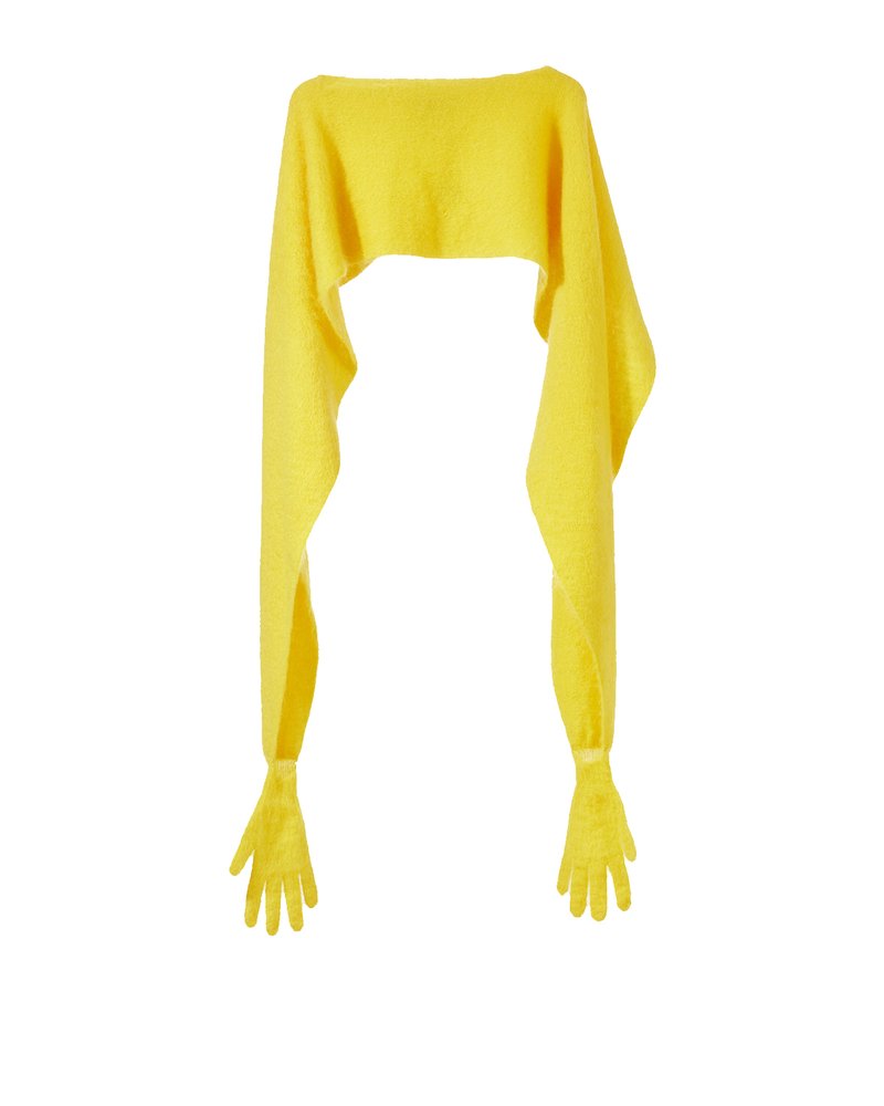 【送料&関税込】Moschino Mohair Blend Short Cape With Gloves Moschino Glove Detailed Short Cape – Cettire