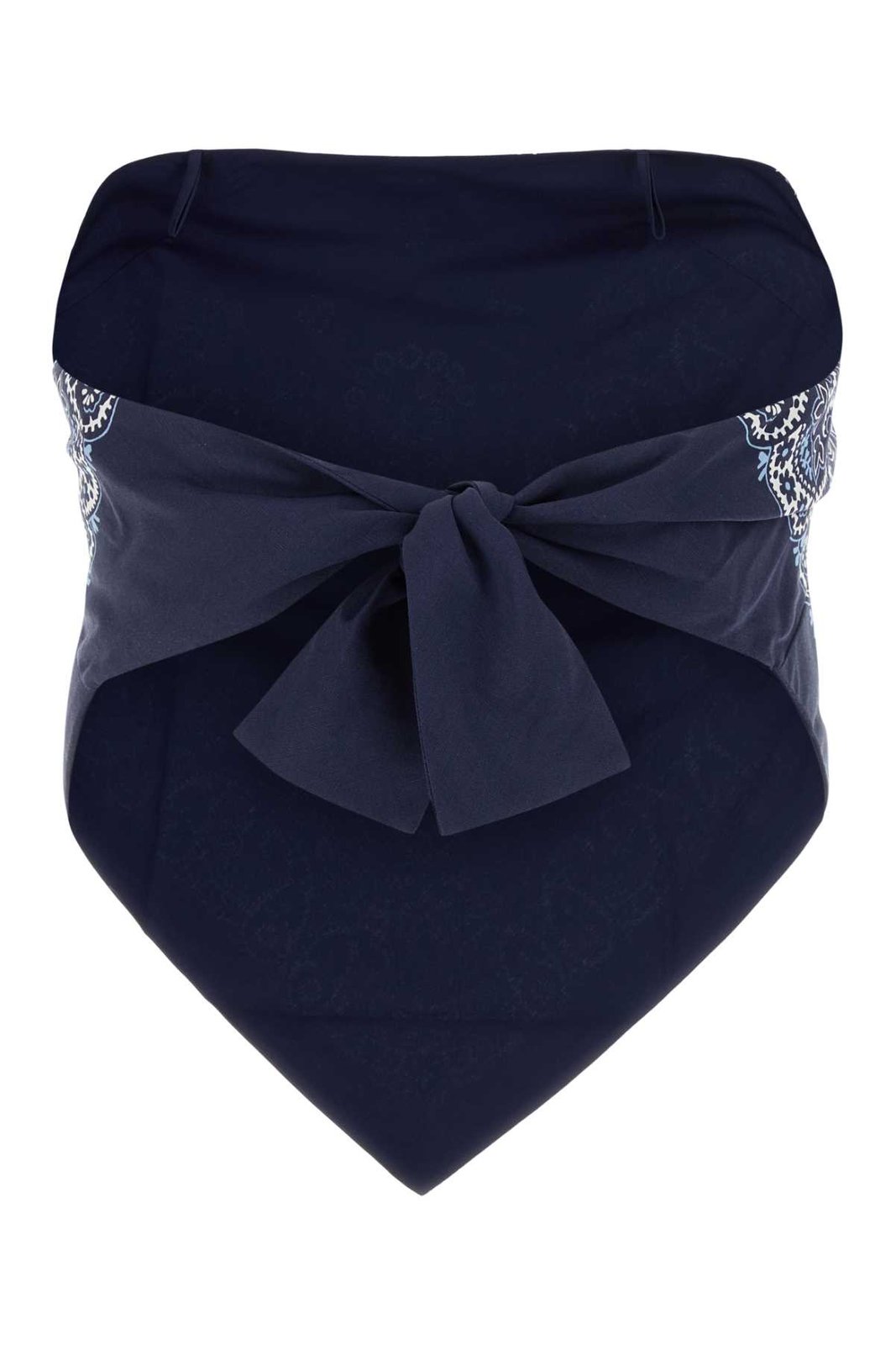 Miu Miu Bandana Printed Strapless Cropped Top