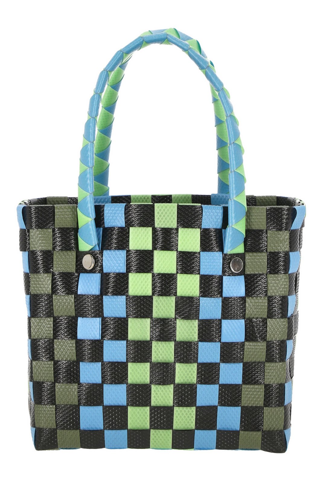 Marni Kids Interwoven Designed Mini Market Basket Bag