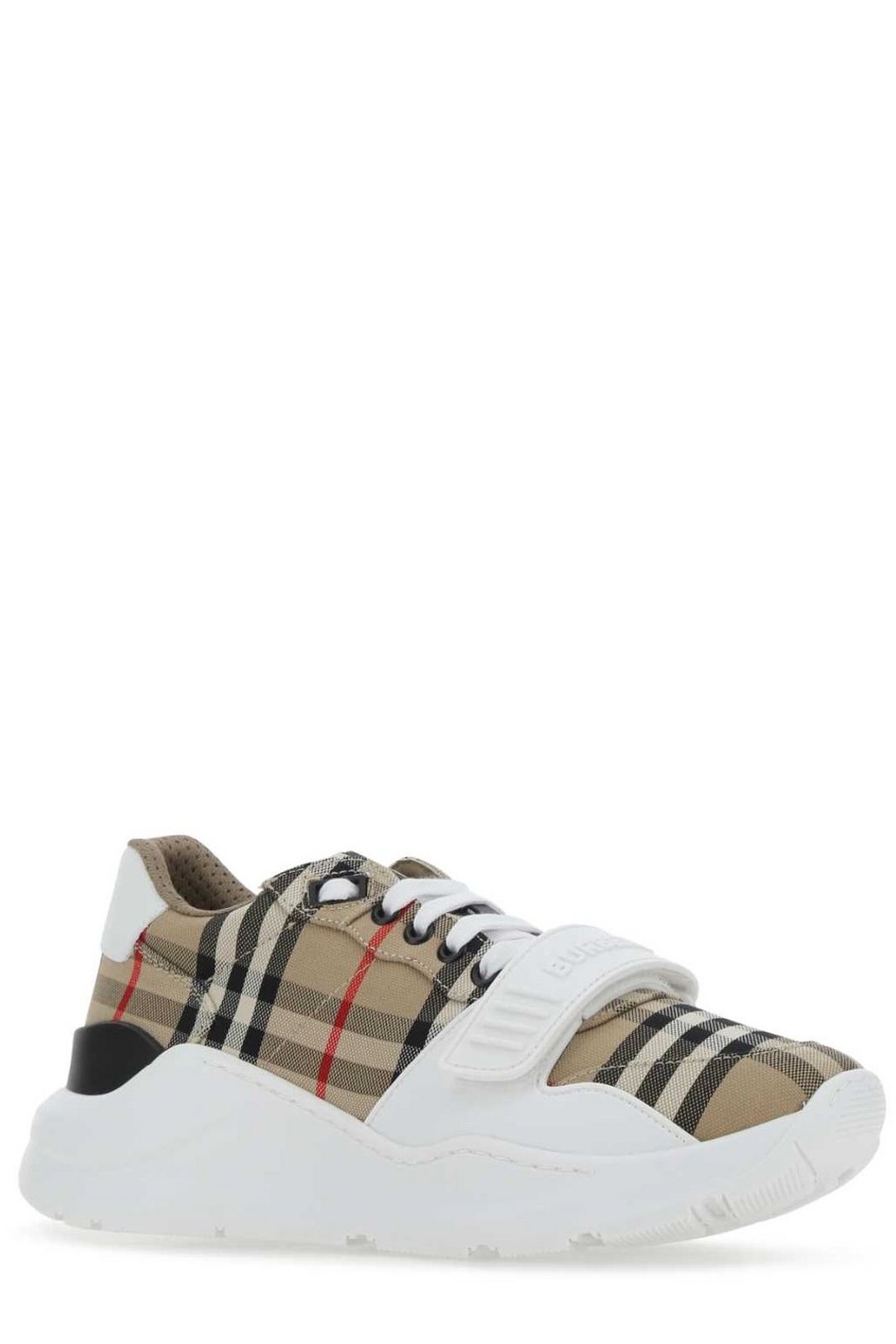 Burberry Checked Lace-Up Sneakers