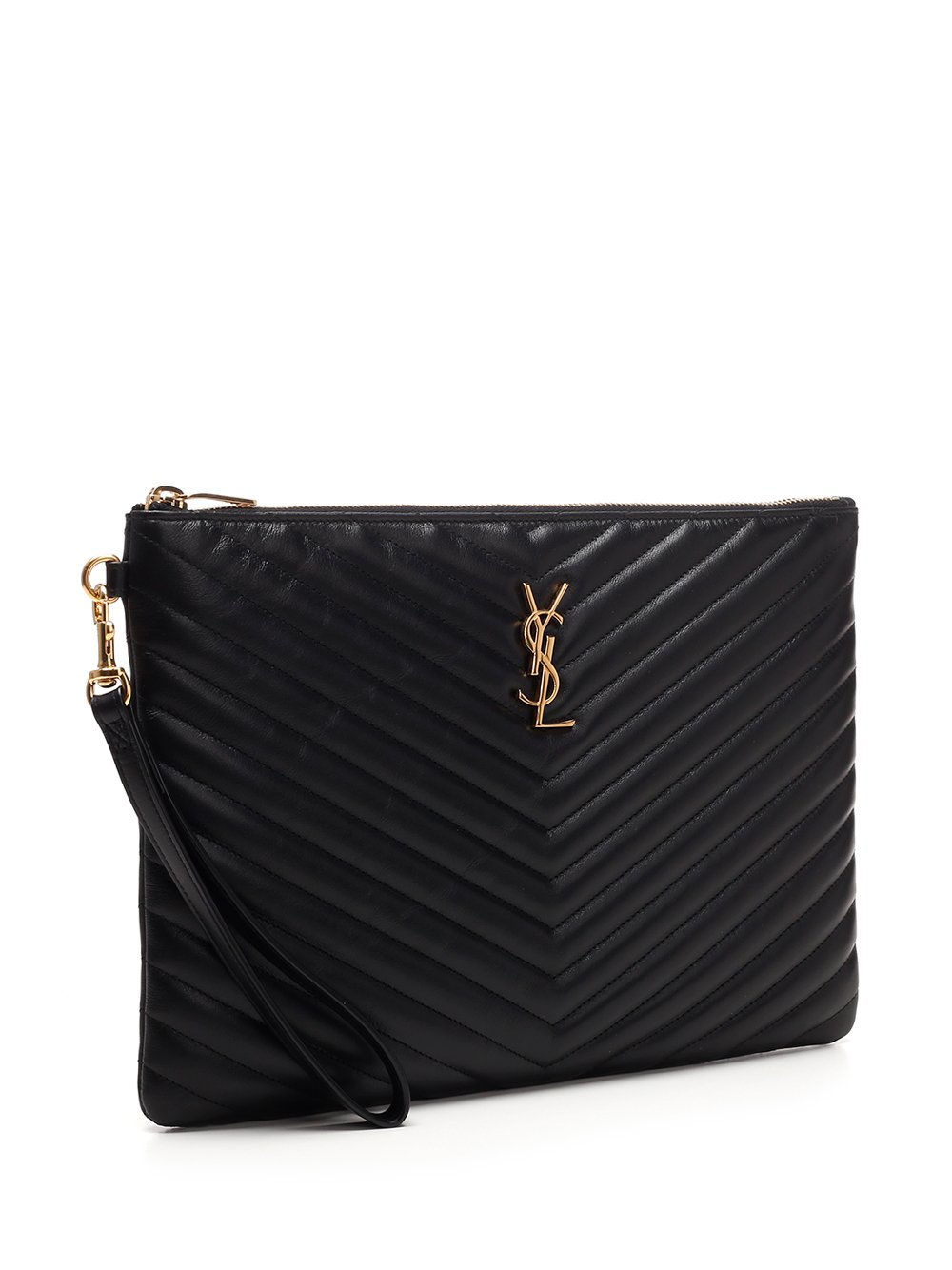 Saint Laurent Cassandre Matelassé Quilted Zipped Pouch