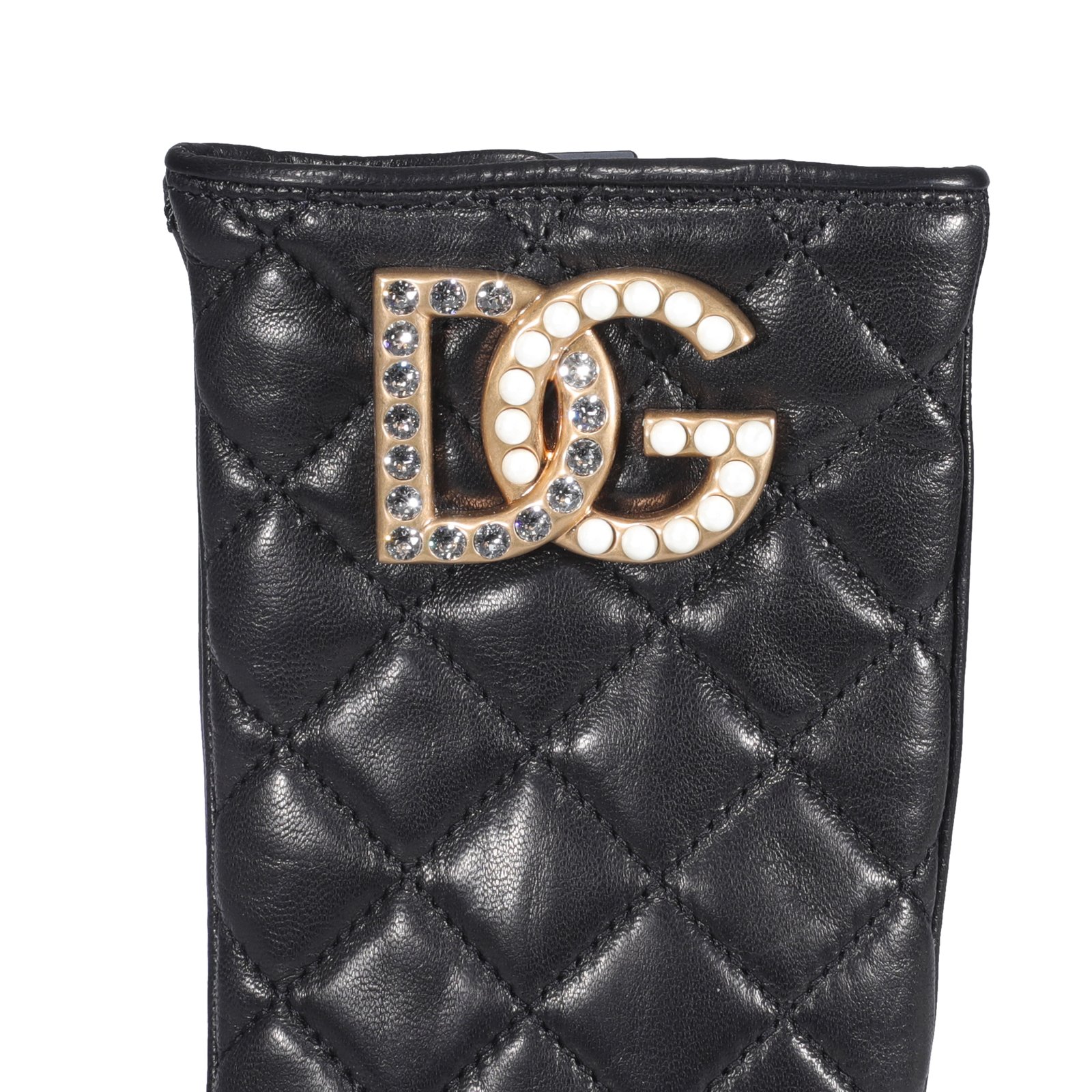 Dolce & Gabbana Black DG Logo Cotton Hands Mitten Men Gloves