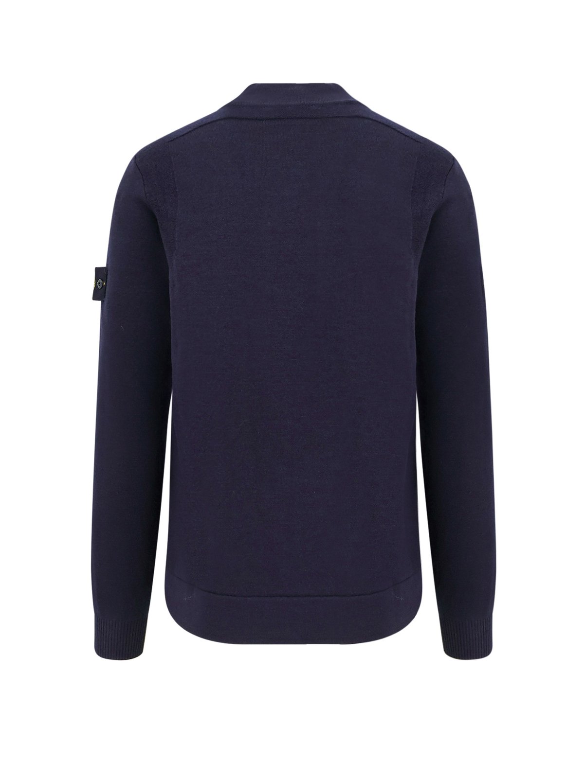 Stone Island Logo Patch Zip-Up Cardigan