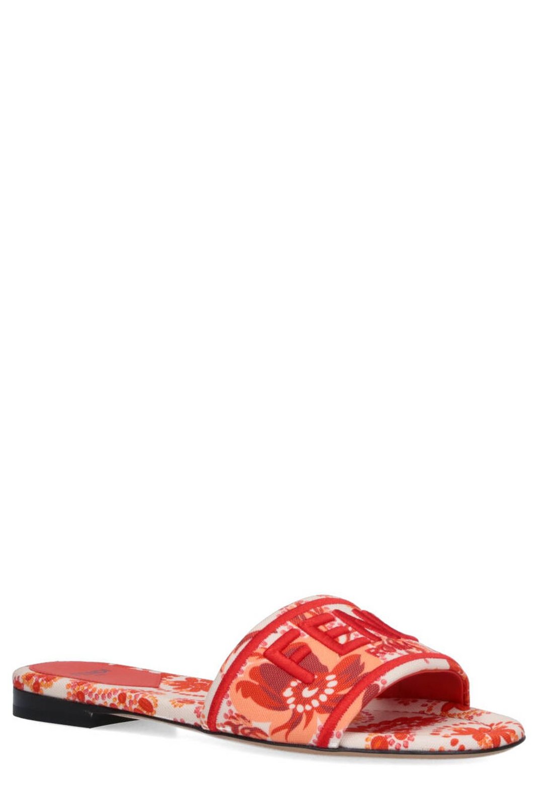 Fendi Sunshine Coral Bandana Printed Slides