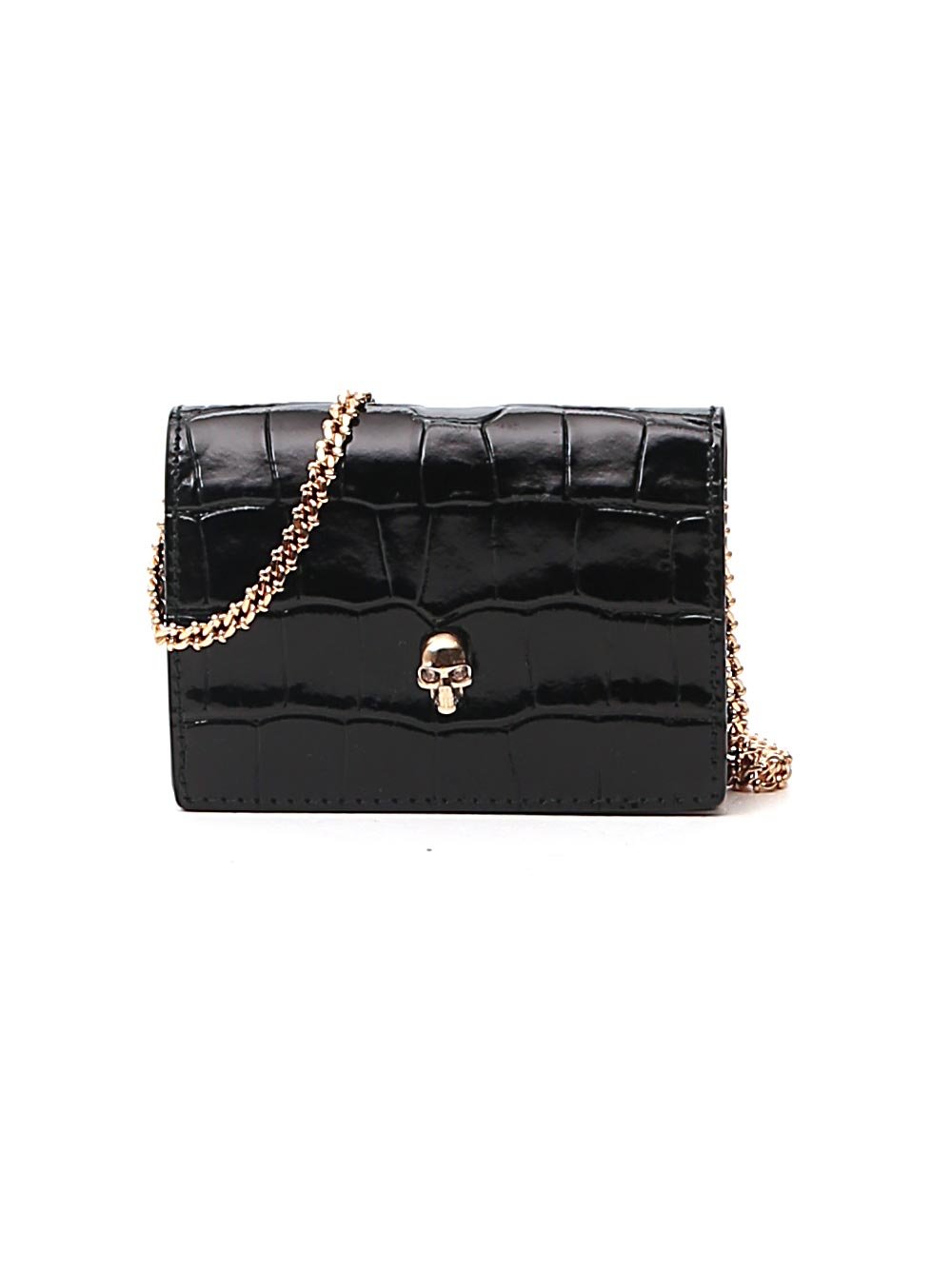 ALEXANDER MCQUEEN スカルチェンウォレット 6320321JM0G 1000 アレキサンダー マックイーン スカル チェーン ウォレット